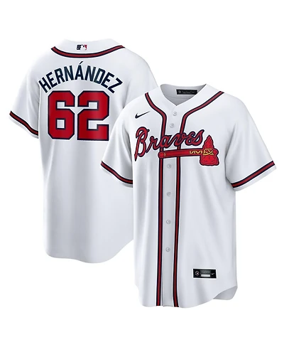 Nike Men's Daysbel Hernandez White Atlanta Braves Home Replica Jersey