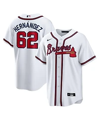 Nike Men's Daysbel Hernandez White Atlanta Braves Home Replica Jersey