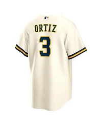 Nike Men's Joey Ortiz White Milwaukee Brewers Home Replica Jersey