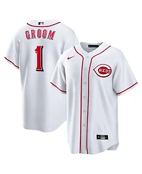 Nike Men's White Cincinnati Reds 1 Groom Home Replica Jersey