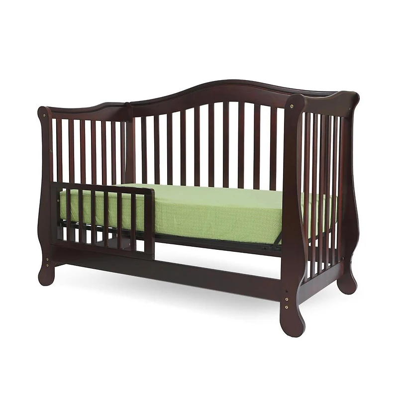 L A Baby The Brentwood 4 in 1 Convertible Full Sized Wood Crib