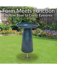 Gleeful Garden Metal Outdoor Bird Bath