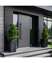 Hydroware Round Series Door Handle - Black