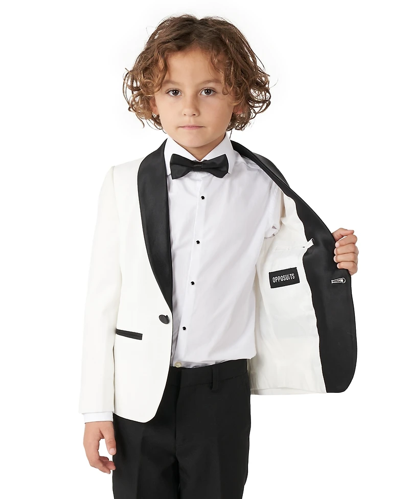 OppoSuits Toddler and Little Boys 3-Piece Pearly Solid Tuxedo Set