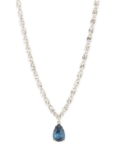 Givenchy Color Crystal Pear-Shape Pendant Necklace, 16" + 3" extender