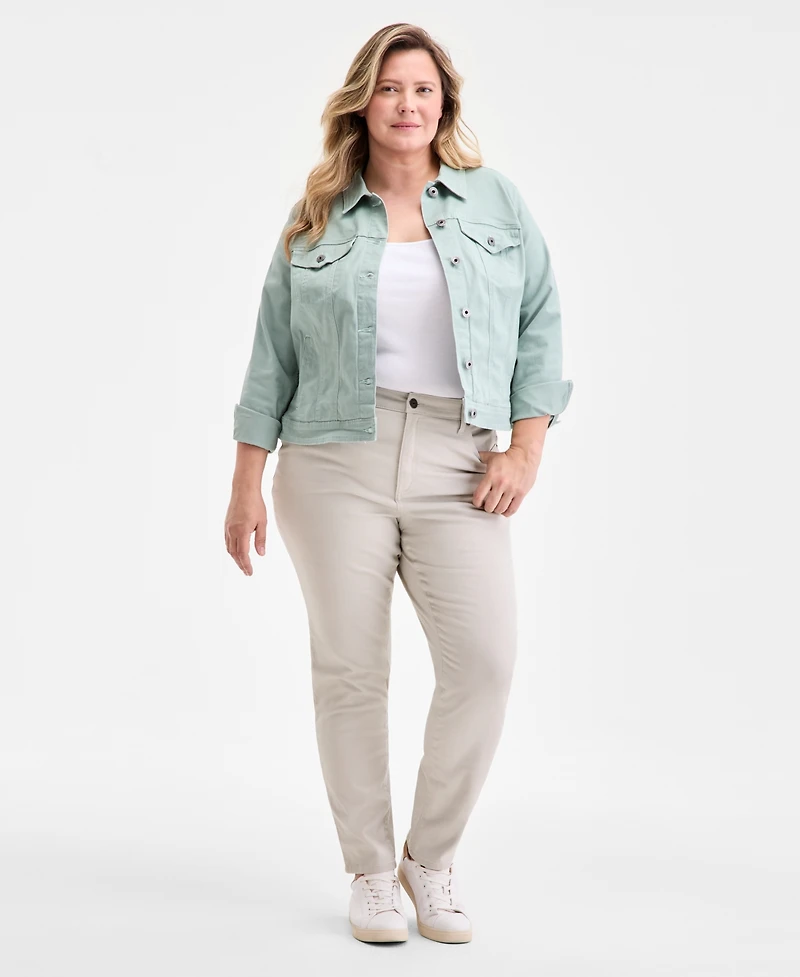 Style & Co Plus High-Rise Straight-Leg Jeans, Created for Macy's