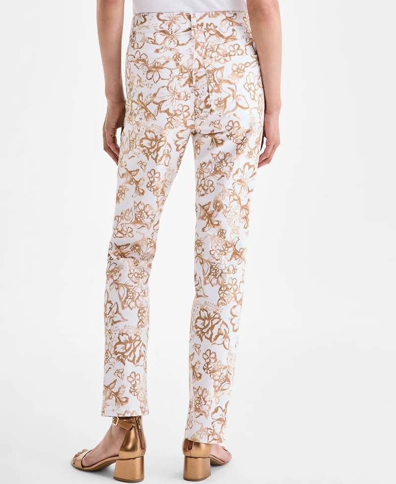 Style & Co Women's Straight-Leg High Rise Twill Pants, Created for Macy's