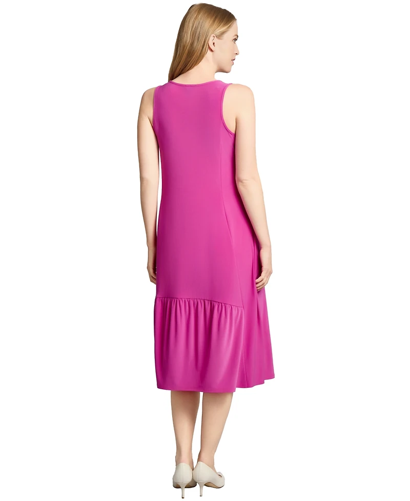 Jones New York Women's Round-Neck Ruffle-Hem Tank Dress
