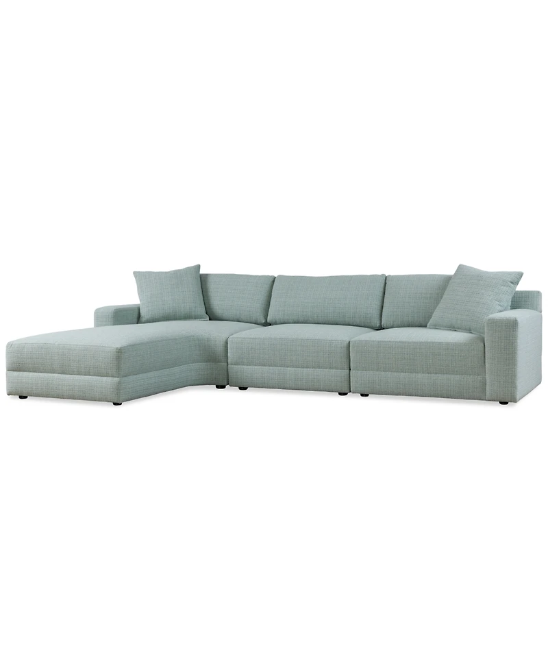 Mayela 3-Pc. Fabric Chaise Sectional, Exclusively at Macy's