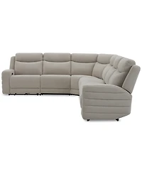 Kristyan 6-Pc. Fabric Sectional with 3 Power Motion Chairs, Exclusively at Macy's