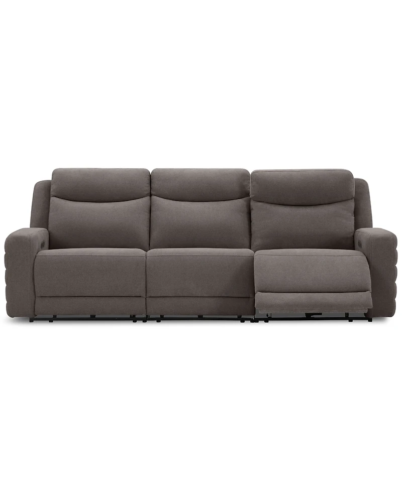Kristyan 3-Pc. Fabric Sofa with 3 Power Recliners