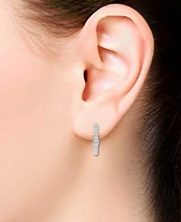 Diamond Small Hoop Earrings (1/4 ct. t.w.) in 14k White Gold