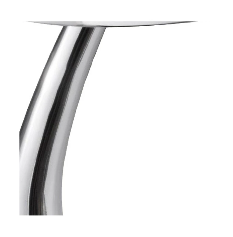 Polished Aluminum Round Table – Compact and Durable Design