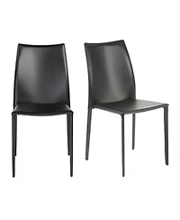 Set of 2 All Stacking Chairs for Dining Room Office or Event Seating