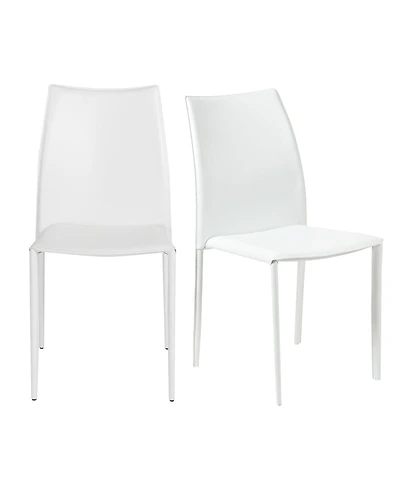 Set of 2 All Stacking Chairs for Dining Room Office or Event Seating