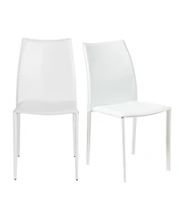 Set of 2 All Stacking Chairs for Dining Room Office or Event Seating