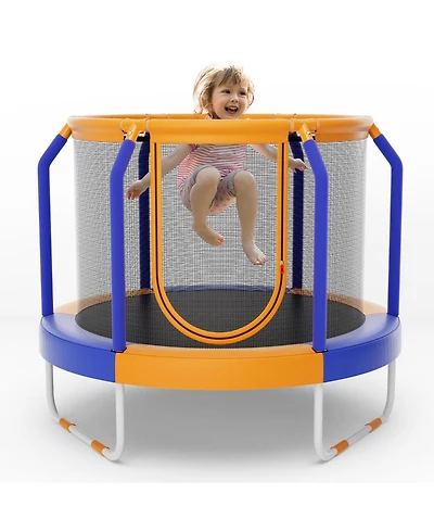 Mini Trampoline with Enclosure and Heavy-duty Metal Frame