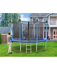 Outdoor Trampoline with Safety Closure Net