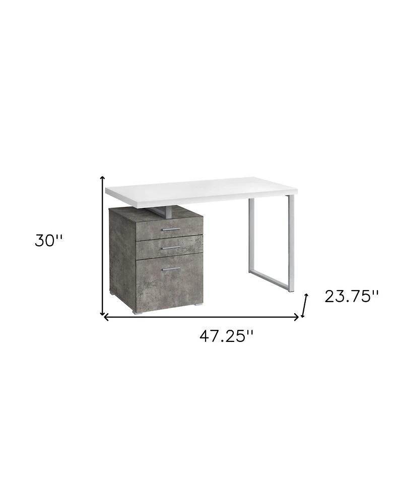 Compact Computer Desk with Three Drawers – Space-Saving and Practical Design