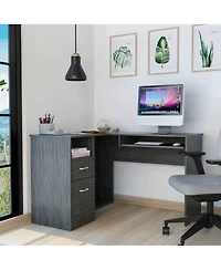 L-Shape Corner Desk with Dual Drawers – Stylish and Functional Computer Desk