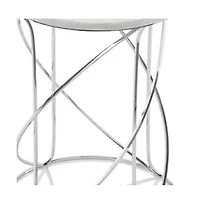 Contemporary Marble Round Accent Table for Living Room-Set of 2
