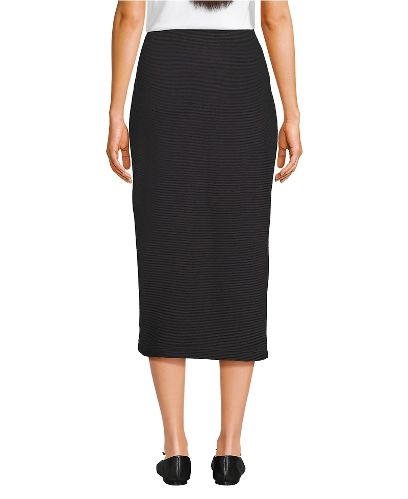 Lands' End Women's Starfish Side Zip Midi Skirt