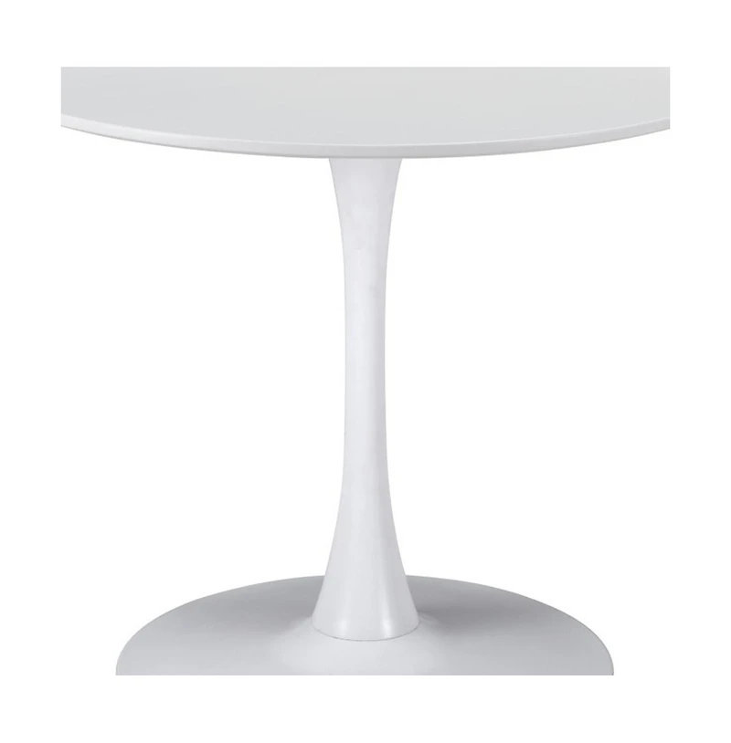 35" Steel Base Dining Table – Sturdy Pedestal Design for Home, Bistro, or Office Use