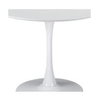 35" Steel Base Dining Table – Sturdy Pedestal Design for Home, Bistro, or Office Use
