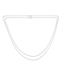 Bling Jewelry Set of 2 Thin 1.5MM Sterling Silver Singapore Rope Chain Necklace Made in Italy & Inch