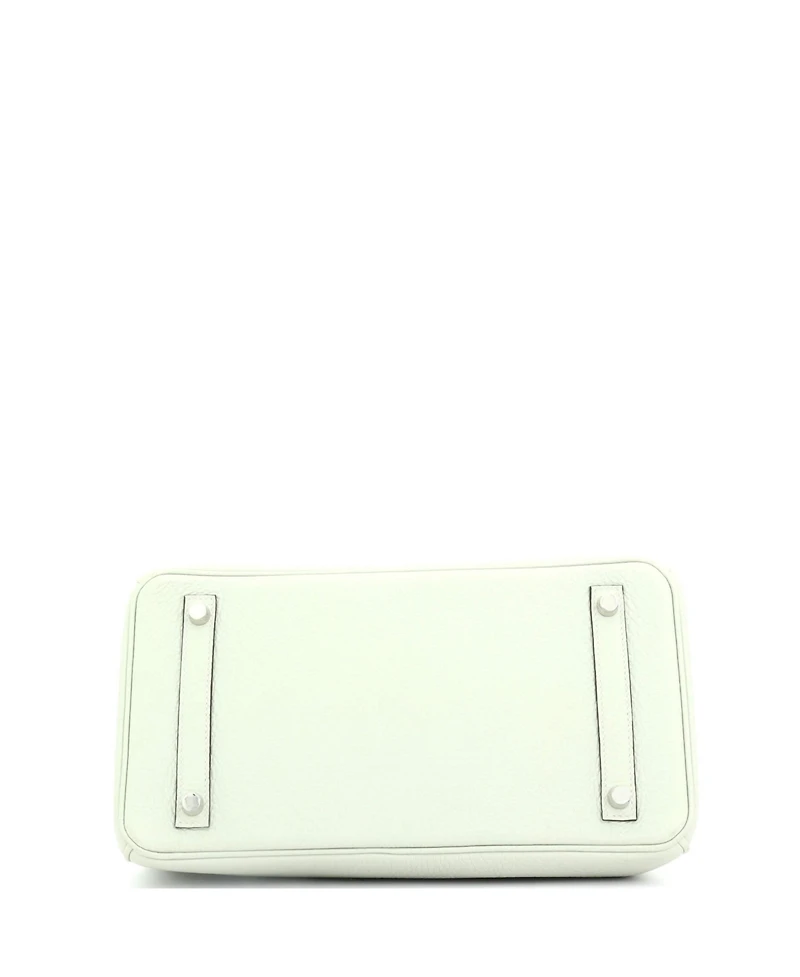 Pre-Owned Hermes Birkin 30 Handbag Green Togo with Palladium Hardware