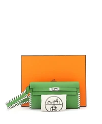 Pre-Owned Hermes Kelly To Go Wallet Tressage Epsom