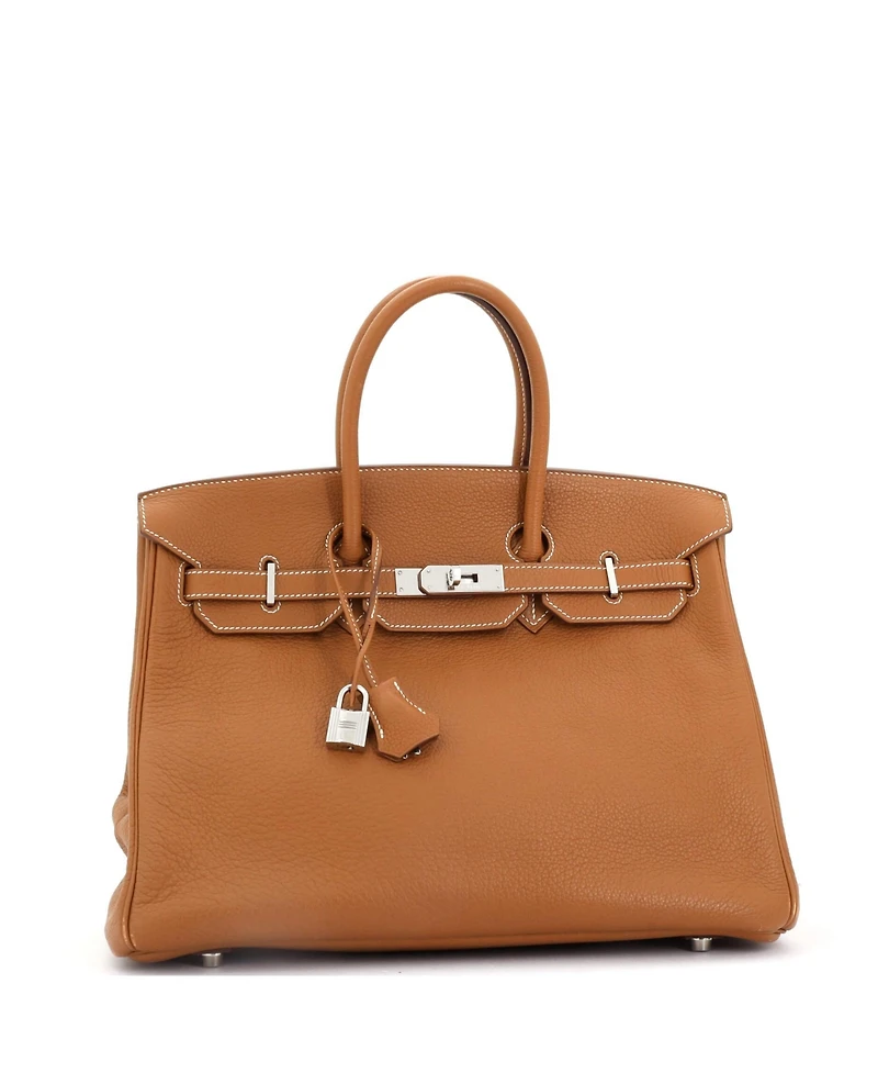Pre-Owned Hermes Birkin Handbag Clemence with Palladium Hardware