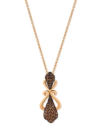 Le Vian Chocolatier Chocolate Diamond 18" Pendant Necklace (1/2 ct. t.w.) in 14k Rose Gold