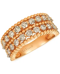 Le Vian Nude Diamond Double Row Beaded Ring (1-1/3 ct. t.w.) in 14k Rose Gold