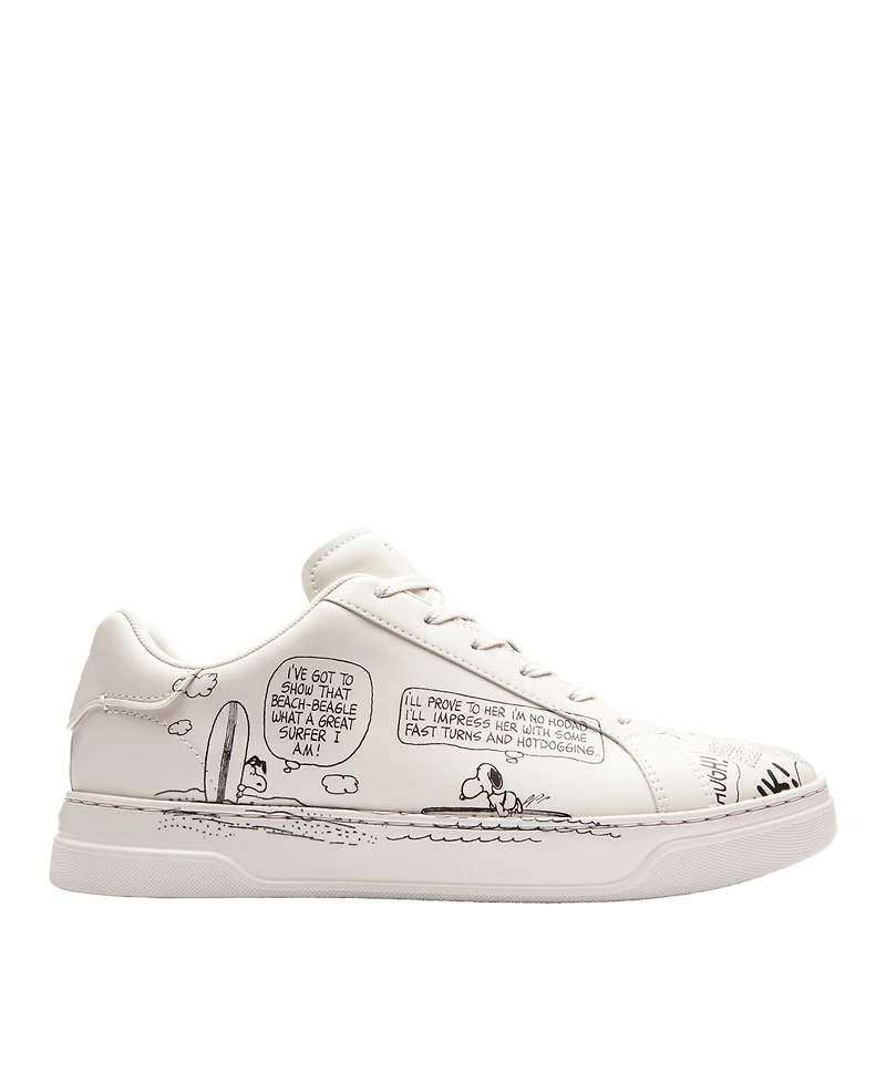 Coach X Peanuts Men's Newspaper Print High Line Sneakers