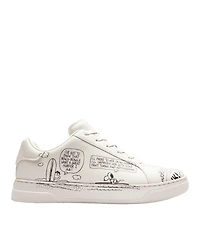 Coach X Peanuts Men's Newspaper Print High Line Sneakers