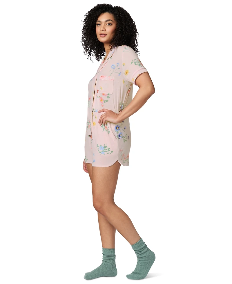Gap GapBody Women's Notched-Collar Short Pajama Set