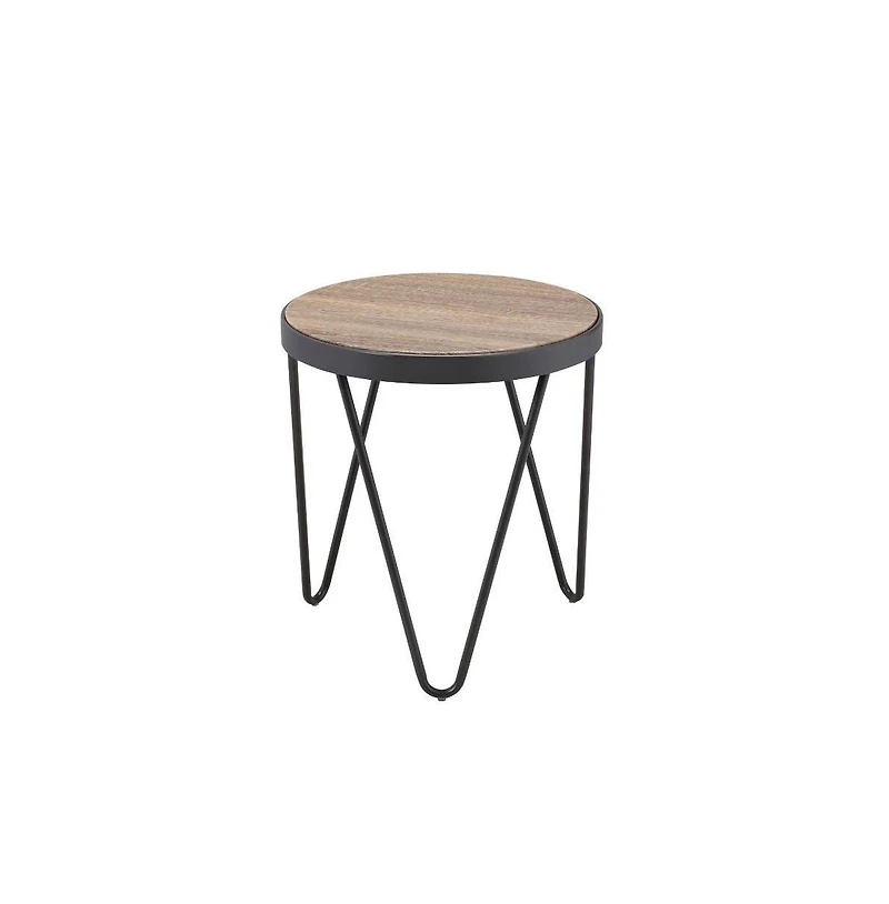 Classic Solid Wood Round End Table with Timeless Design