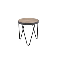 Classic Solid Wood Round End Table with Timeless Design