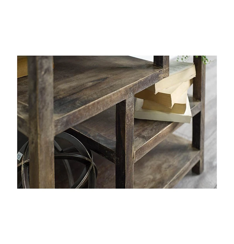 Handcrafted Solid Wood Square End Table