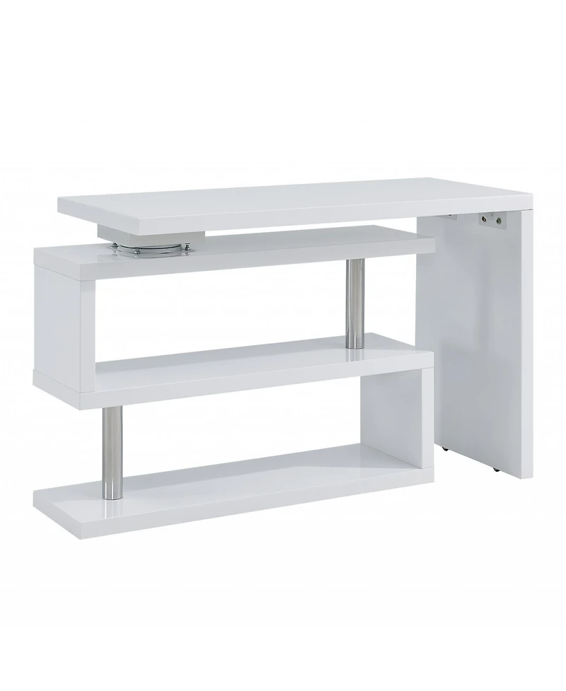 45" White Corner Writing Desk