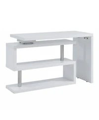45" White Corner Writing Desk