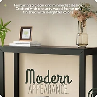 Kings Brand Furniture Russel Long Console Table - Minimalist and Slim Entryway for Decorative Displays, Sofa