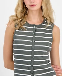 Madden Girl Juniors' Faux Button-Front Tank