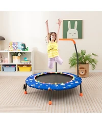36 Inch Mini Trampoline with Colorful Led Lights and Bluetooth Speaker