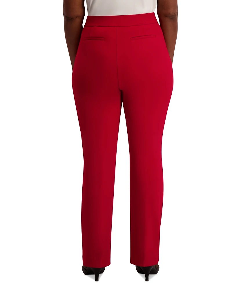 Kasper High-Rise Pull-On Rivet Pants, Regular & Plus