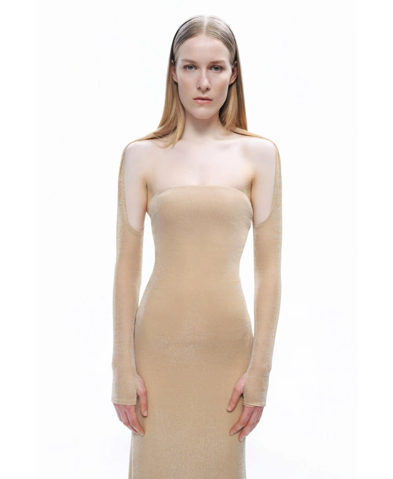 Nocturne Women's Maxi Dress with Glove Accessory