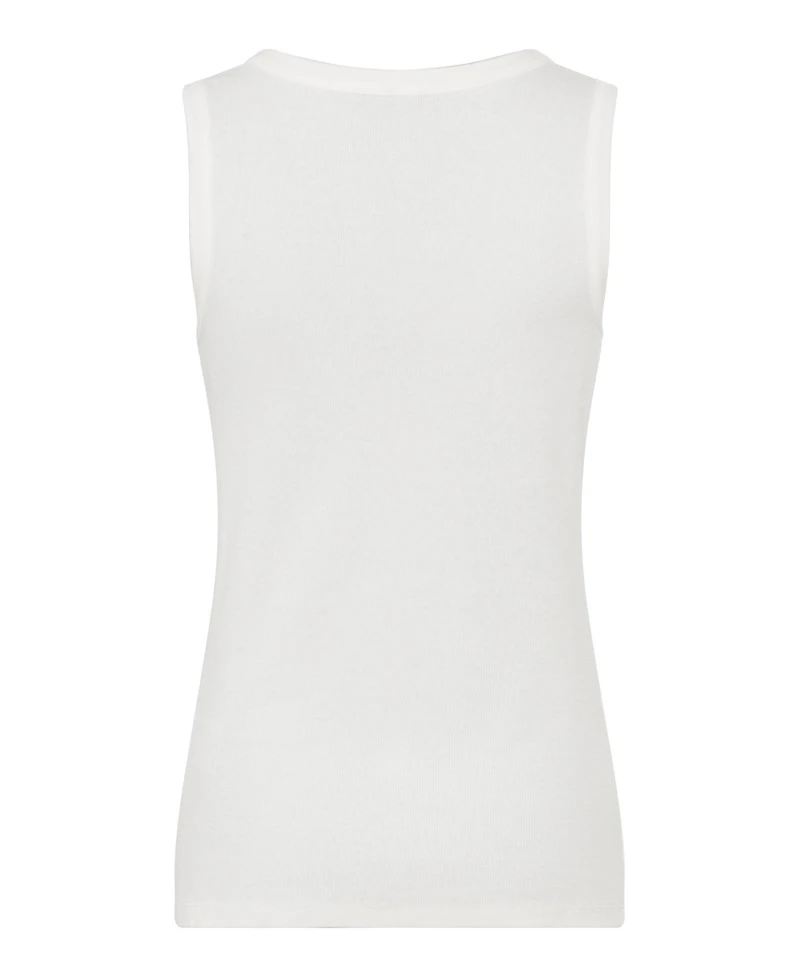 Olsen Women's Ribbed Knit Rounded V-Neck Shell