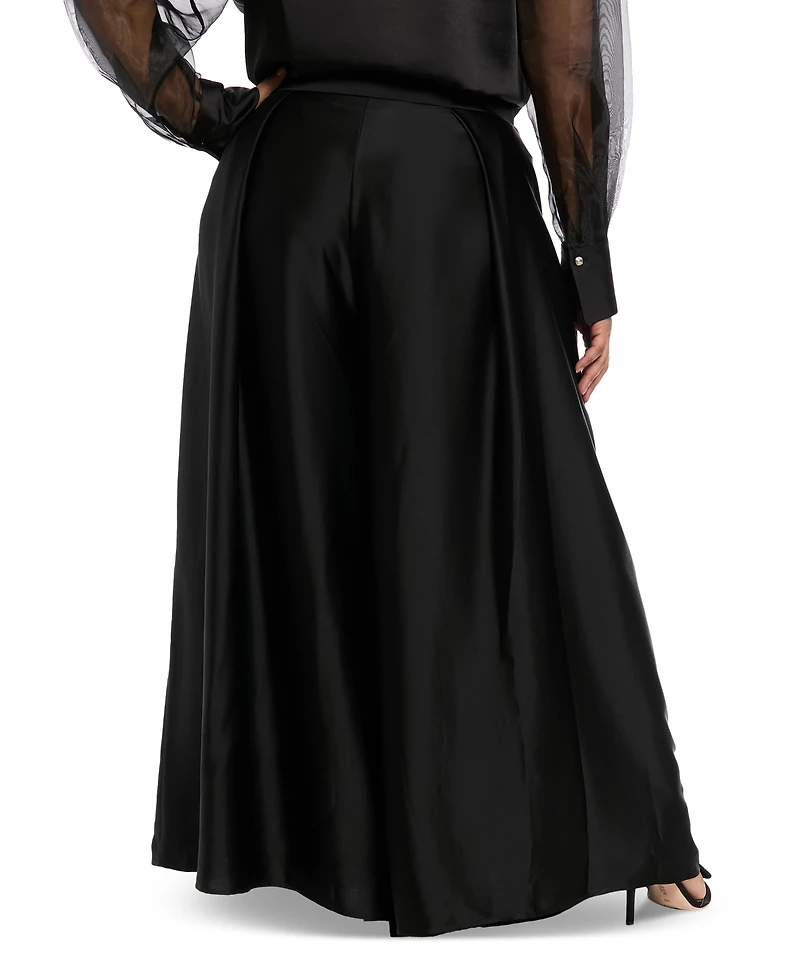 Muse Plus Satin Wide-Leg Pants