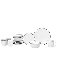 Godinger Bistro Black Band 16 Pc. Dinnerware Set, Service for 4